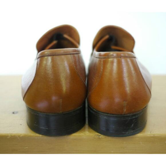 Vintage FREEMAN Wm Joyce Collection All Leather Tassel Moc Toe Loafers 8W 41 main image 6